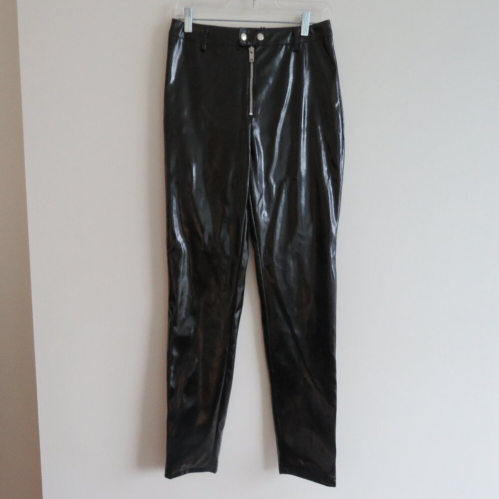 I.AM.GIA Nikole Black Faux Vegan Patent Leather Pants - Women's Size M NWT - Picture 3 of 16